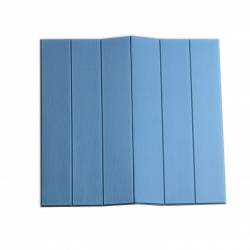 декор за стена, тип тухли, светло синьо на цветя 77х77 см. АА 62