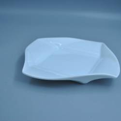 керамично изделие, чиния 23х6 см. правоъгълна, порционна, бяла (48 бр. в кашон)