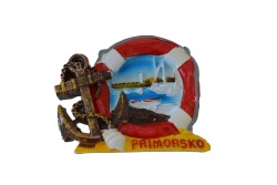 сувенир, магнит от полеризин, сърце Primorsko, Bulgaria 6,5х7 см. (12 бр. в кутия)