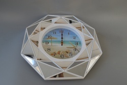 часовник, стенен, кръг, лъскава рамка 26 см. (3 модела)