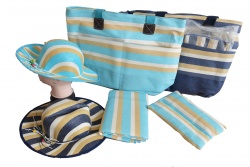 плажна чанта, реална материя, котва с плетени дръжки 51x36x11 см.
