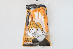 РАБОТНИ ръкавици 50 гр. оранжево/черни 50 гр. СЕ всеки чифт с инструкция 10р-р (12 бр. в стек)(Промоция- при покупка над 60 бр. базова цена 1,07 лв.)