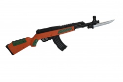 ДЕТСКА играчка от пластмаса, пушка- помпа на картон със 7 бр. aксесоари 57х28 см. (Промоция- при покупка над 6 бр. базова цена 4,30 лв.)