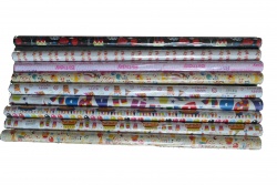 тиранти от текстил на блистер с метални, подсилени закопчалки 4 разцветки (12 бр. в стек, еднакви)