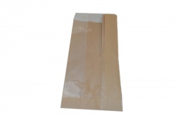 опаковъчна стока, подходяща за хранителни продукти, хартиен плик 30х15,7х10 см. товароносимост до 4 кг. (50 бр. в стек)