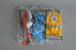 детска играчка от пластмаса, фрикшън, самосвал с багер 29х9 см. 3635-1