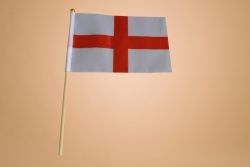 знаме Дания, качествен полиестер 14х21 см. с дървена дръжка (50 бр. в стек)