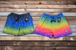 летни шорти, мъжки с бандаж, качествени, капки M- XXL 2 разцветки (12 бр. в стек, една разцветка)