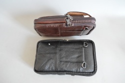 чанта тип паласка 3 джоба, брезент 27х15х7 см. (10 бр. в стек 8 бр. черно 2 бр. кафяво)