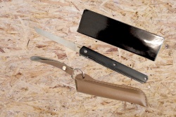 джобен нож, сгъваем, дървена дръжка от 12 до 25 см. P.U. кания M390