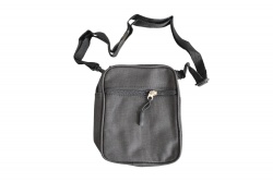 чанта за врат 2 ципа, черна 19х14х5,5 см. (10 бр. в стек)