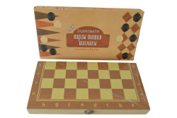 шах табла, дървена, фолирана 34х34 см.