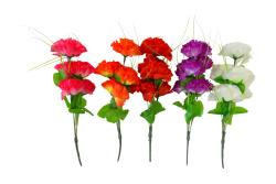 ИЗКУСТВЕНИ цветя, букет карамфил с тичинки 5 цвята 31 см. (5 бр. в стек)(Промоция- при покупка над 30 бр. базова цена 0,69 лв.) ИЗКУСТВЕНИ цветя, букет карамфил с тичинки 5 цвята 31 см. (5 бр. в стек)(Промоция- при покупка над 30 бр. базова цена 0,69 лв.)