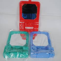 козметичен аксесоар, огледало за дамска чанта, двустранно 3D намигащо 6,5х6 см.(60 бр. в кутия)