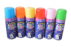 парти спрей 250 ml. цветен 6 цвята 16,5 см.