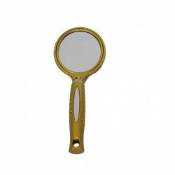 козметичен аксесоар, огледало, настолно, кръгло с орнаменти, златисто или сребристо 24х16 см.