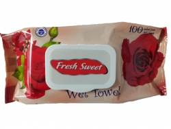 мокри кърпи Fresh sweet 100 бр. с капак