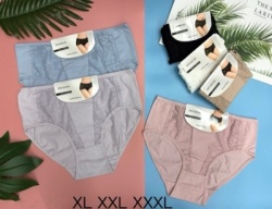 Дамски памучни бикини 3674-2200 ( 12 бр. в стек )XL/3XL (мах.отстъпка 10)