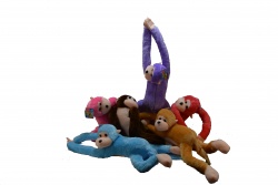 1.ПЛЮШЕНА играчка- маймуна, музикална 80 см. 6 разцветки (Промоция- при покупка над 12 бр. базова цена 7,20 лв.)(12 в стек, микс)