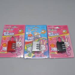 катинар за куфар 3,5 х 6 см. с код, качествен 4х7 см. 4 цвята (12 бр. в стек)