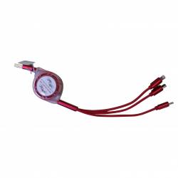 аксесоар за телефони, кабел USB комбиниран, ролетка 100 см. 2. Iphone Tip C Samsung