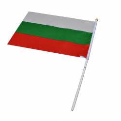 НАЦИОНАЛЕН  флаг на България с колче 20х27 см. (100 бр. в стек)(Промоция- при покупка над 300 бр. базова цена 0,27 лв.)