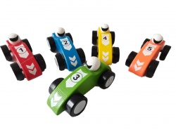 дървена играчка, количка 5 модела 14х6,5 х6,5 см. (20 бр. в кутия)(R7)