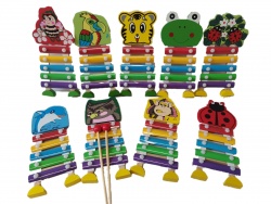 дървена играчка, ксилофон 20х9 см. (18 бр. в стек)(R7)