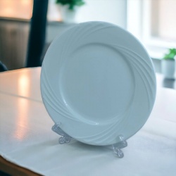 домашна потреба, меламинова чиния, бяла, порционна 22,5 см. CK 1029