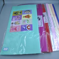 опаковъчна хартия, едноцветна  58х58 см. 20 листа в пакет (в 1 пакет има 1 цвят)