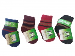 зимни чорапи, бебешки, райе от 1 до 5 месеца 10-12 см. термо (20 бр. в пакет )