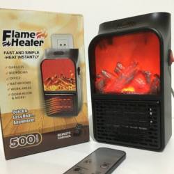 отоплителен уред мини печка (духалка) за контакт Flame Heater 500W 20х13 см.