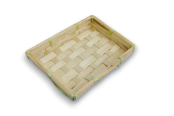 .изделие, плетено от естествени материали, панер, малък 14,5х10х2 см.