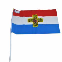 .знаме, национален флаг - Република България, висок клас полиестер 14x21 см. с пластмасова,  дръжка издържа на дъжд (50 бр. в стек)