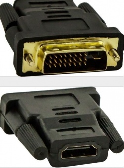 преходник DVI мъжко 24 плюс 5 към HDMI женско 4К
