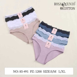 Дамски бикини памук  3674- 85-491(24 бр. в стек)S/M и L/XL  (мах. отстъпка 10)