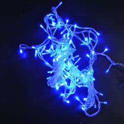 новогодишни лампи, линия, сини 100 л. 6,50 м. LED (с всички изисквания и сертификати)(мах. отстъпка 10)