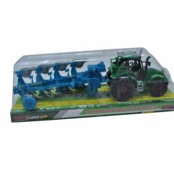 детска играчка, трактор с ремарке  от пластмаса в P.V.C. опаковка 28х9х11 см. 0488-3