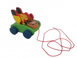 дървена играчка, логика- кутия с чук 19х7,5х10 см. 93-641