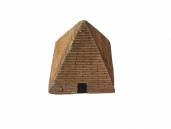 сувенир от полеризин, керпичена къща с каменен таван 5,5х3,5х6,5 HS271 (2 бр. в кутия)
