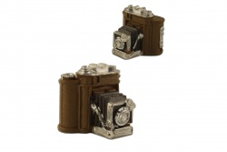 сувенир от полеризин фотоапарат, малък 3х3х2,8 см. 16512 (100 бр. в стек)