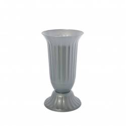 ваза, малка, сребриста(29 x15см) (без възможност за отстъпки)