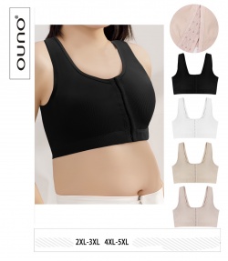 Бюстие със закопчалка отпред 3674- J5985-1 (12 бр. в стек)2XL/3XL и 4XL/5XL  (мах. отстъпка 10)