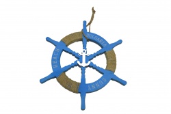 дървен сувенир, котва 17х22 см. с корабче с надпис на платното Bulgaria оплетено въже и табелка Sunny Beach (6 бр. в кутия)(48 бр. в кашон)
