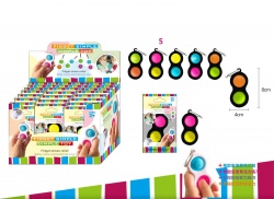 детска играчка,  хитов модел, въртящи се масажни топчета светещи 7,5 см.