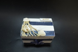 морски сувенир от дърво, сандъче 9,5х6,5х7 см. Ravda (9 бр. в кутия) МА2516