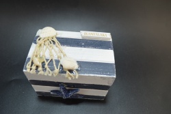 морски сувенир от дърво, сандъче 9,5х6,5х7 см. Ikantalaka (9 бр. в кутия) МА2516