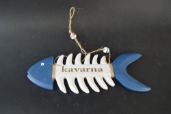сувенир- рул от дърво с реалистични материали, надписан с 3 надписа KAVARNA/Bulgaria/KAVARNA 20x20 см.#