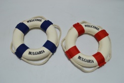 сувенир от текстил и стиропор, пояс WELCOME BULGARIA 25 см. морски дизайн