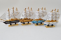 дървен сувенир, кораб 16х4,5х15,5 см. Bulgaria (6 модела, морски дизайн)